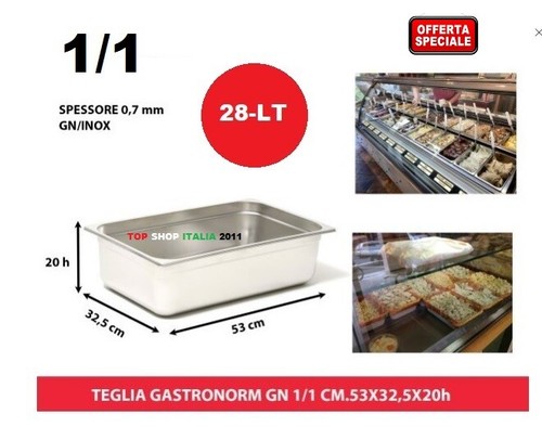 Bacinella gastronorm inox - inox, gn