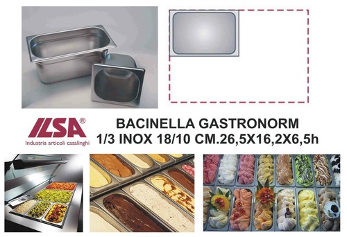 Bacinella gastronomica acciaio - bacinella,