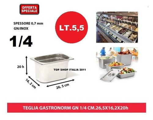 Bacinella gastronorm inox - inox, gn